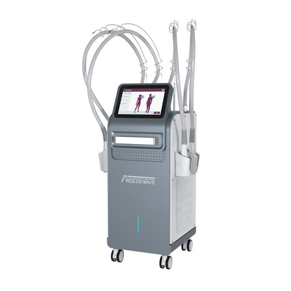 4 Coolwaves Handles Freeze Wave Cellulite Removal Face Lifting Salon Machine Laser Fat Reduction and Body Contouring