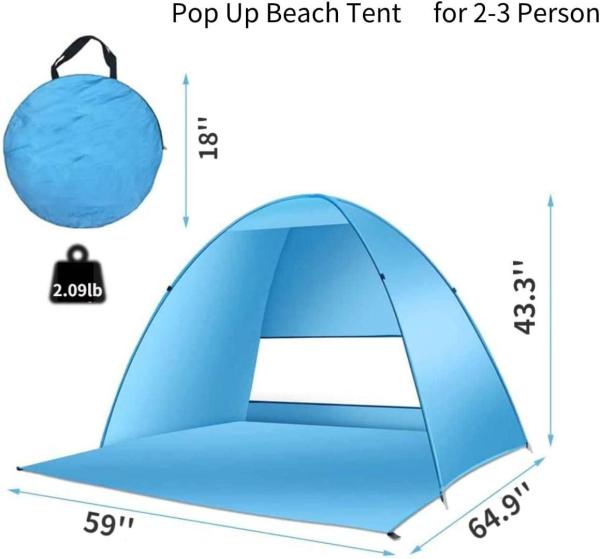 Quick Open Automatic Waterproof Portable Pop up Beach Tent
