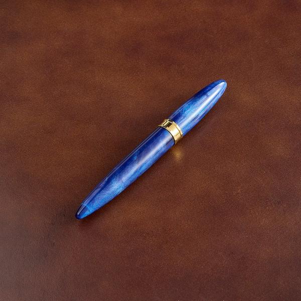 Bulk Pens for Business Gifts-Bradle Blue Acrylic Fountain Pen