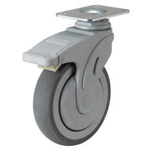 Medical caster with brake