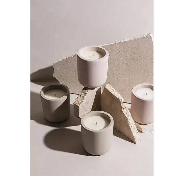 white scented candles