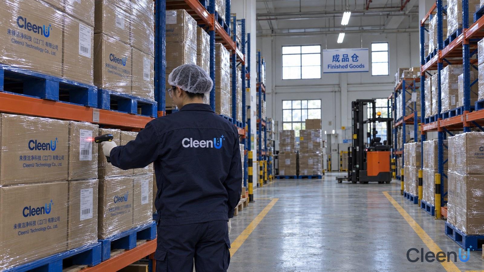 CleenU finished goods warehouse