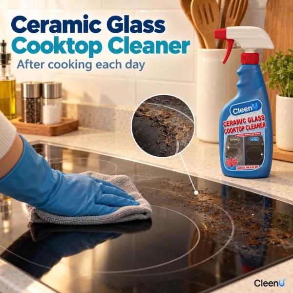 CleenU Ceramic Glass Cooktop Cleaner Spray 500ml - P016