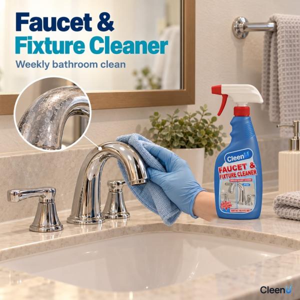 CleenU Faucet and Fixture Cleaner Spray 500ml - P023