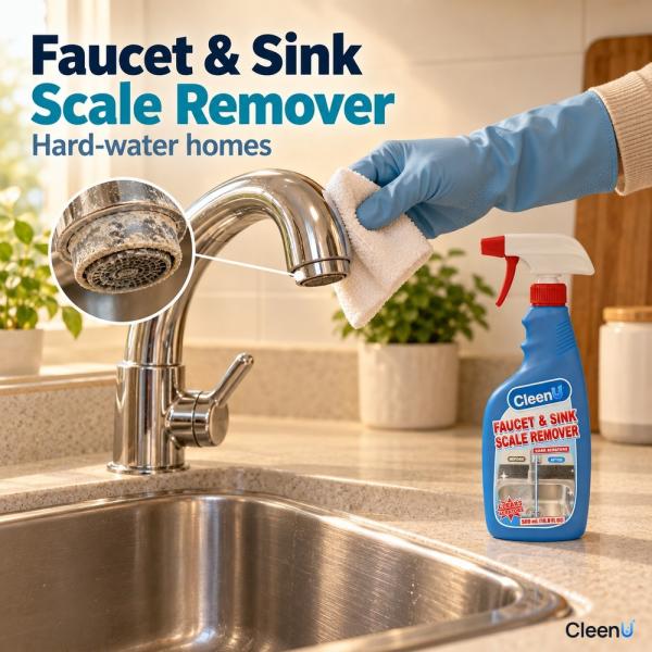 CleenU Faucet and Sink Scale Remover Spray 500ml - P024