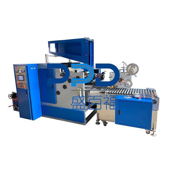 Fully Auto Baking Paper Silicon Paper Rewinder With Auto Label Sticker