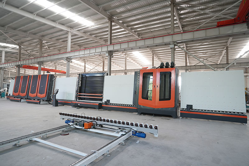What equipment is in the insulating glass production line