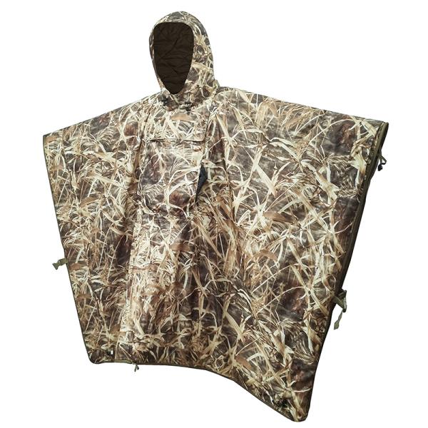AUSCAMOTEK Camo Blanket Waterproof Insulated Poncho and Sleeping Bag Wetland