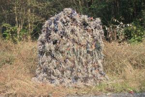 AUSCAMOTEK Hybrid Ghillie & Leafy Blind Cover Woodland Brown