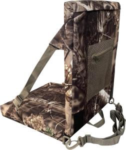 AUSCAMOTEK Camouflage Hunting and Stadium Seat Cushion with Backrest - 5cm Thick, Water-Resistant, Silent Material for Deer, Duck, Turkey Hunting, Fishing, Camping, and Outdoor Activities