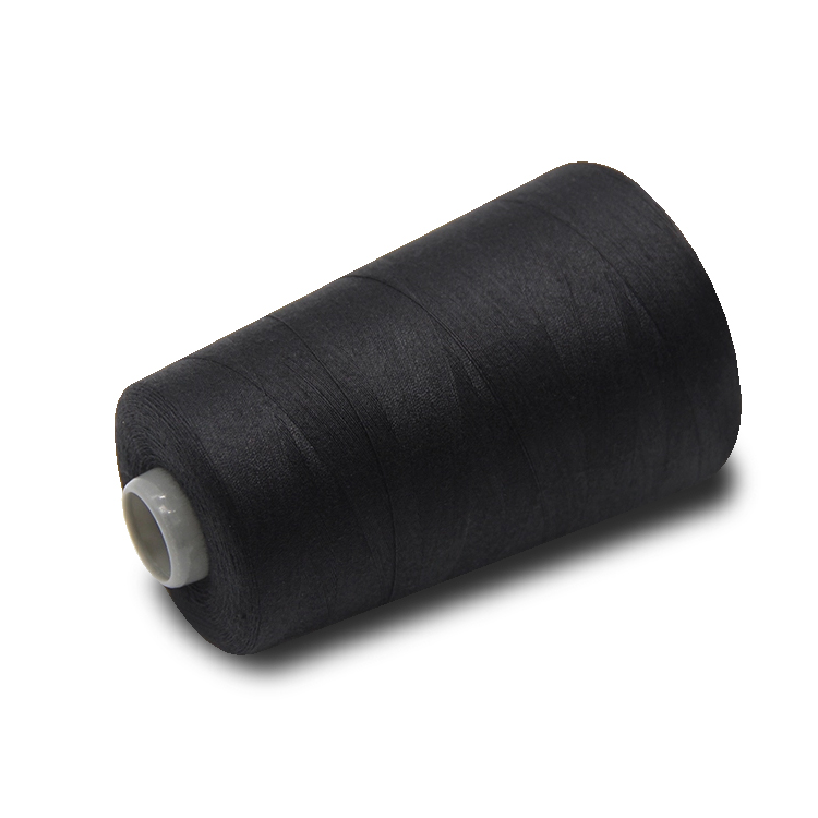 Wholesale Dyed Ne 20/4 Black 100 Polyester Yarn, LQ-0412