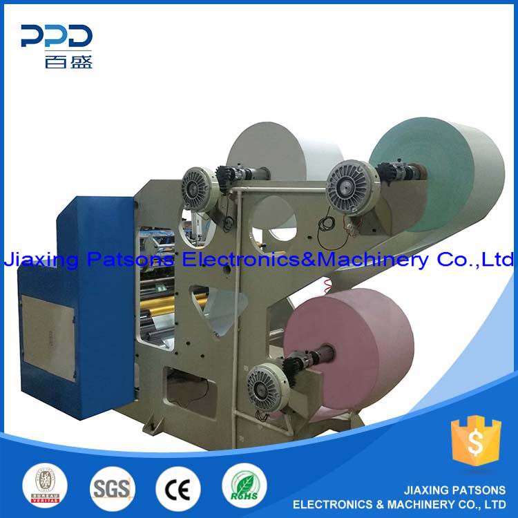 3 ply carbonless paper roll slitter rewinder, PPD-3PARW500