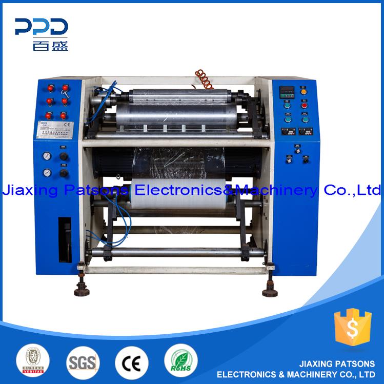 Semi auto pre-stretched film slitter rewinder, PPD-SPRE600