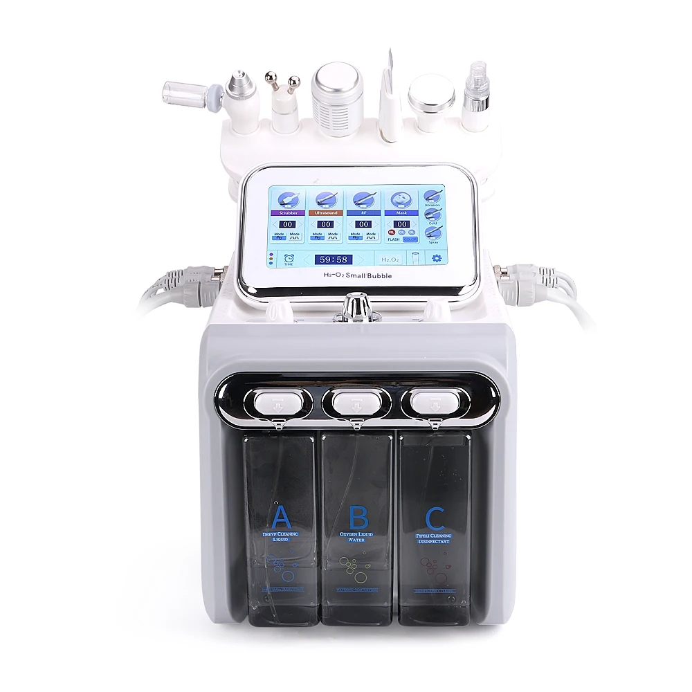 Portable 6 in 1 Water Oxygen Hydro Facial Machine HO2O Small Bubble Equipment, Model: LB245