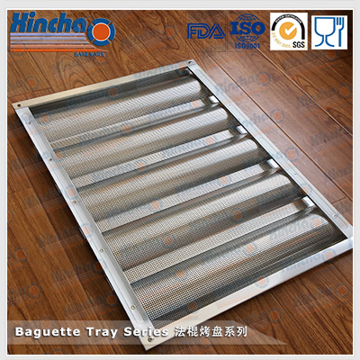 aluminum glazed baguette pan