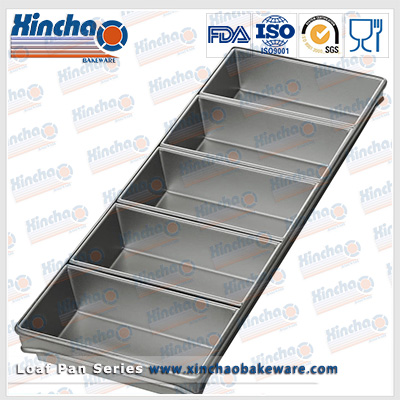 6 Strap Non Stick Mini Bread Loaf Pan Set 1 lb.